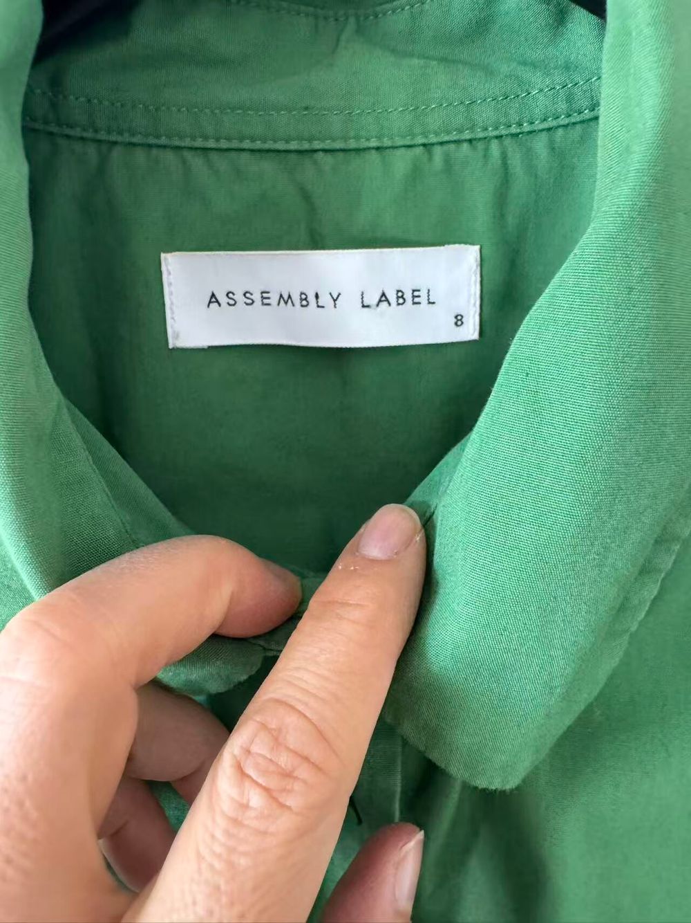 Assembly Label Vibrant Green 100% Cotton Shirt