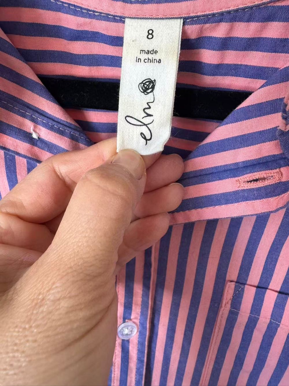 Elm Lifestyle Pink & Blue Striped Cotton Shirt
