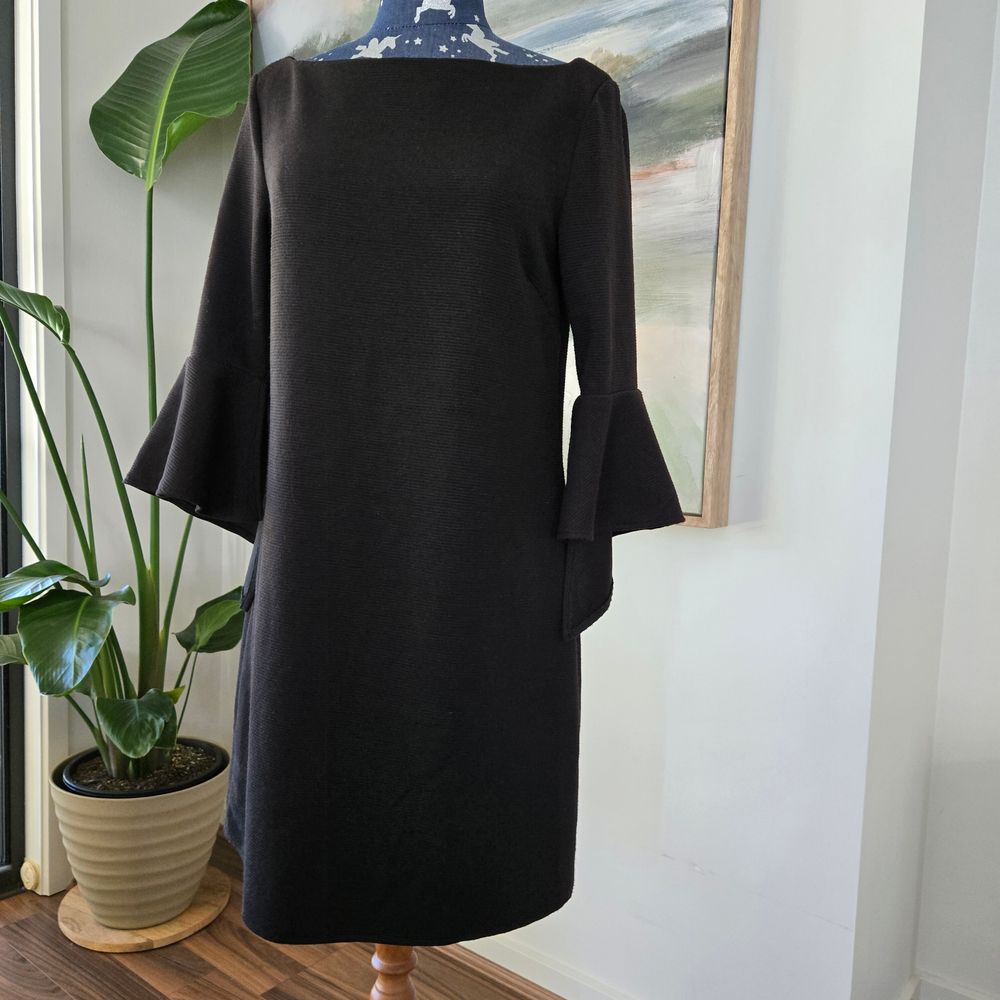 formal black long dress with sleeves Zapakasa Women Black and White Patchwork Long Formal Dress with Pockets  V-Neck Satin Sheath Evening Dress with Slit main image 0