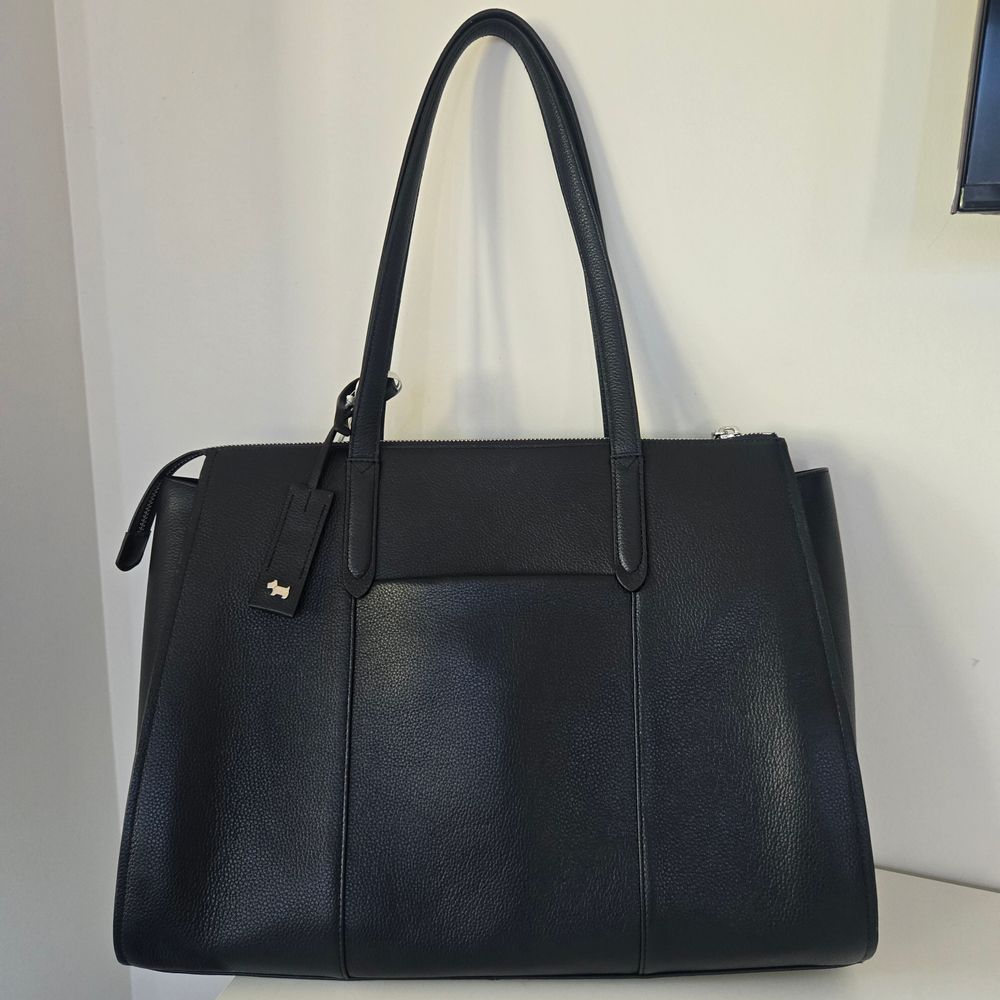 Radley Large Workbag in Navy Blue Leather Laptop Workbag Radley BNWT