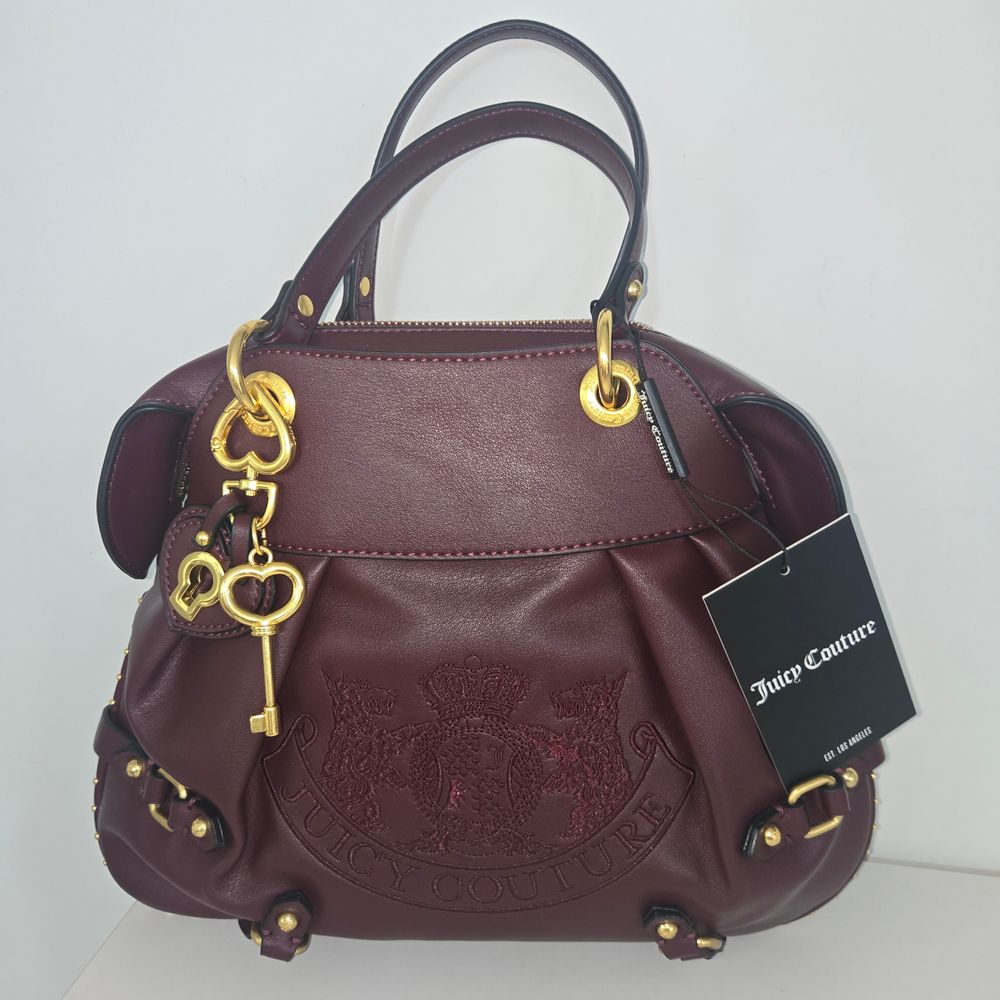 Juicy Couture Twig Medium Double Handle Convertible Crossbody Bag in Cranberry