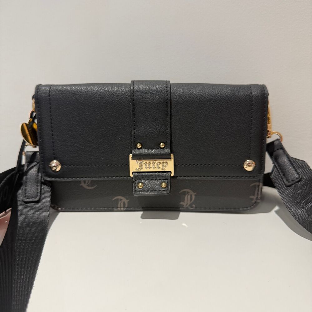 Juicy Couture Black Wallet with Detachable Crossbody Strap BNWT