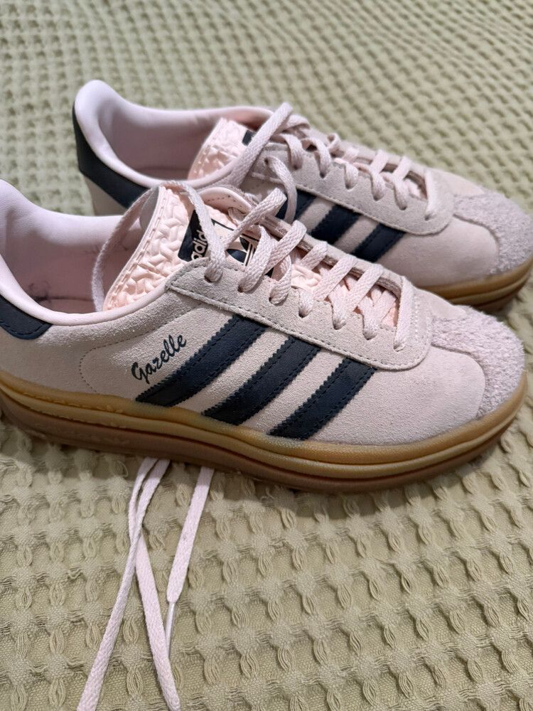adidas gazelle silver green womens adidas Women's Gazelle Bold Shoes - Blue / Lucid Pink