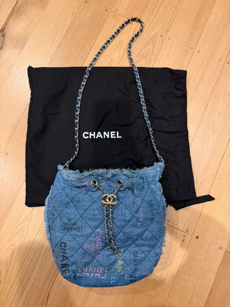 Chanel Denim Bucket Bag