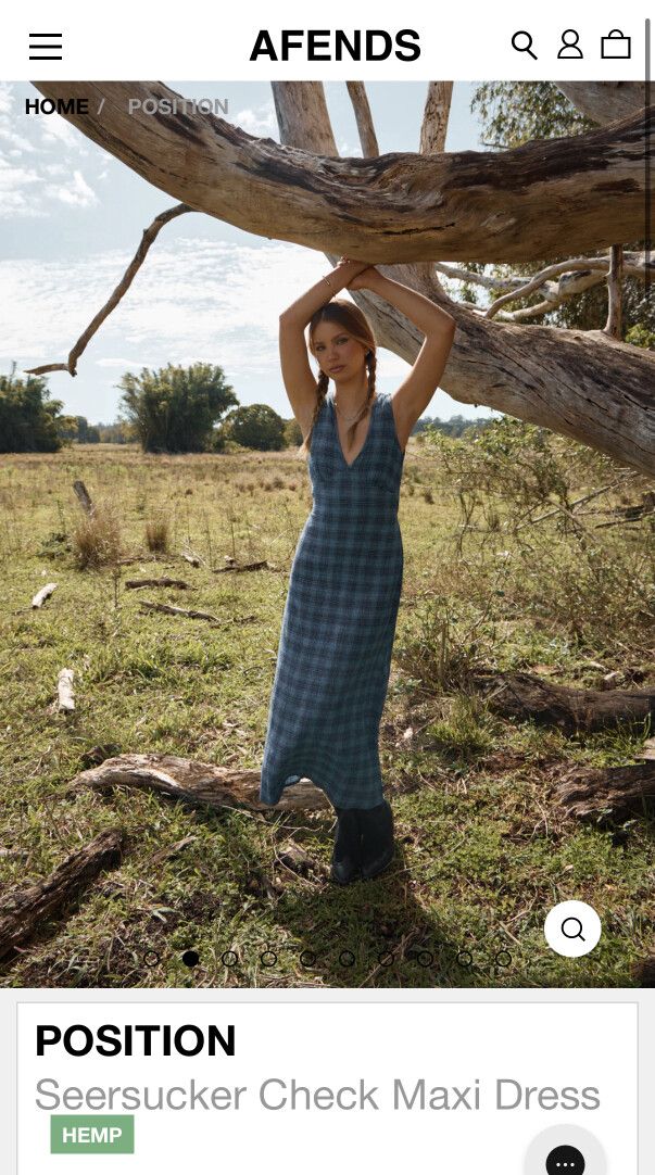 afends seersucker midi dress AFENDS Womens Elodie - Seersucker Midi Dress