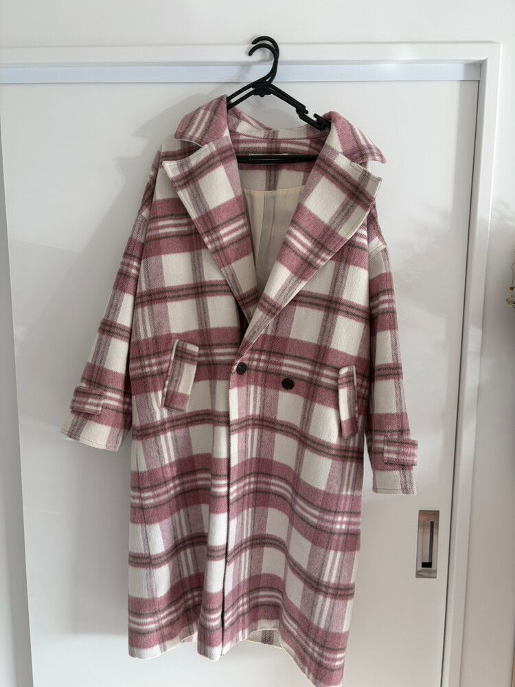 COOP Pink Plaid Coat