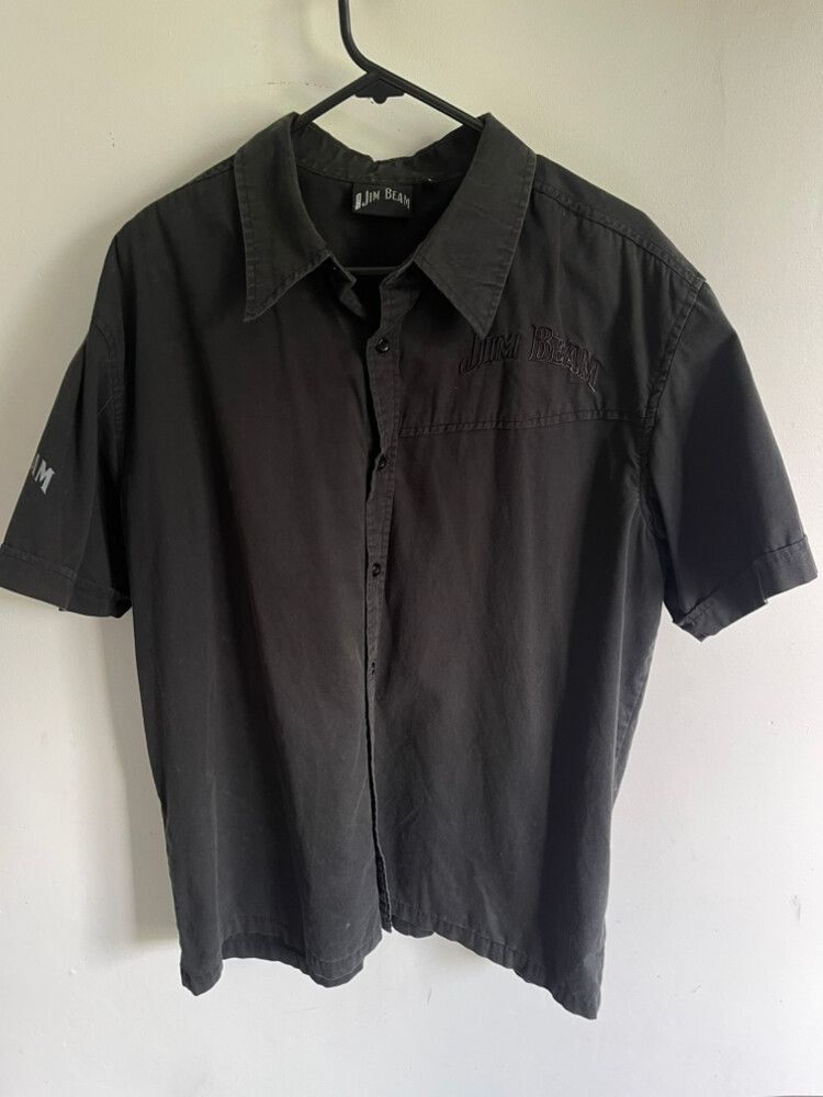 Vintage Jim Beam Black Button Up