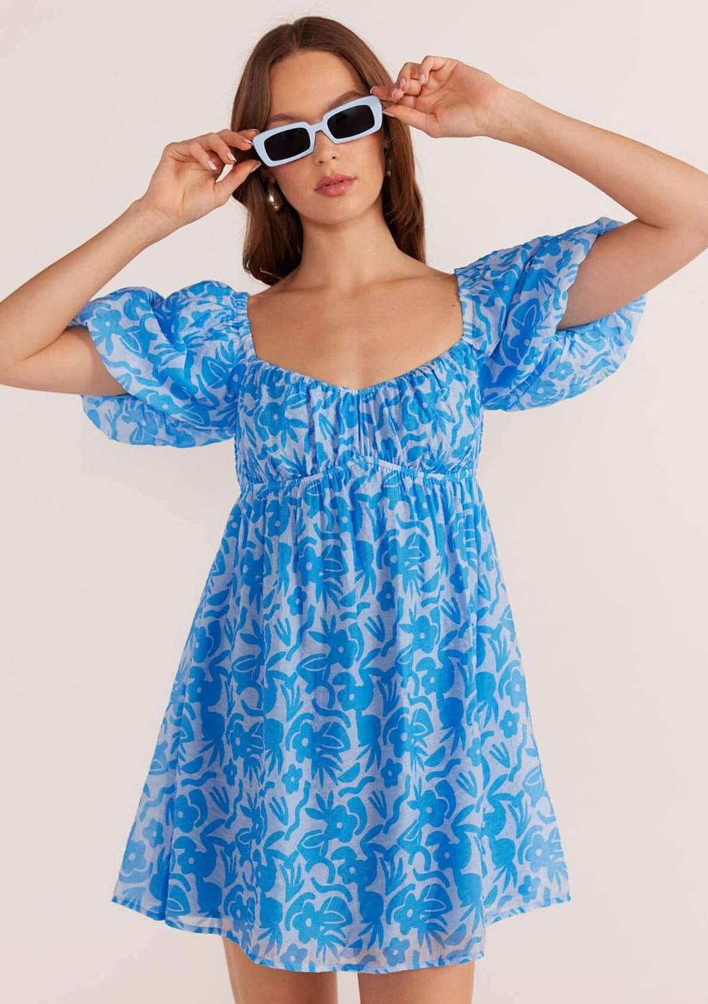 Blue & White Mini Dress