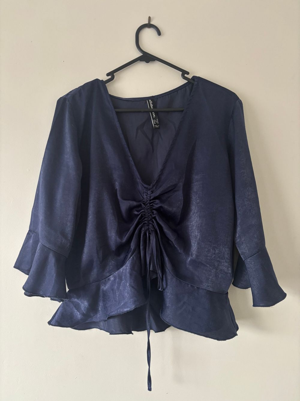 Blue Satin Top