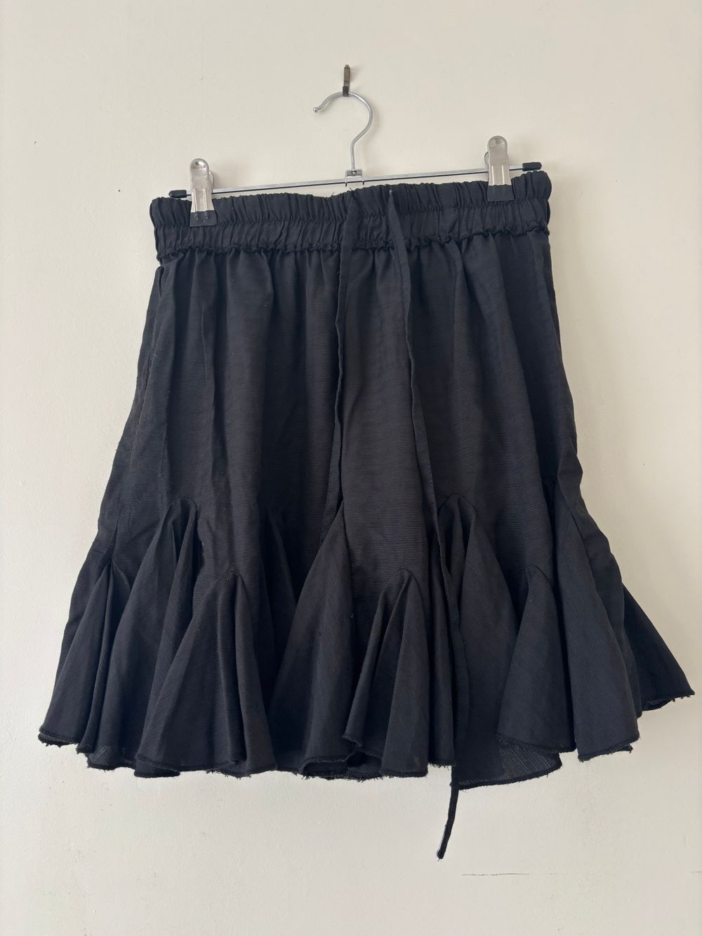 Black Ruffle Mini Skirt