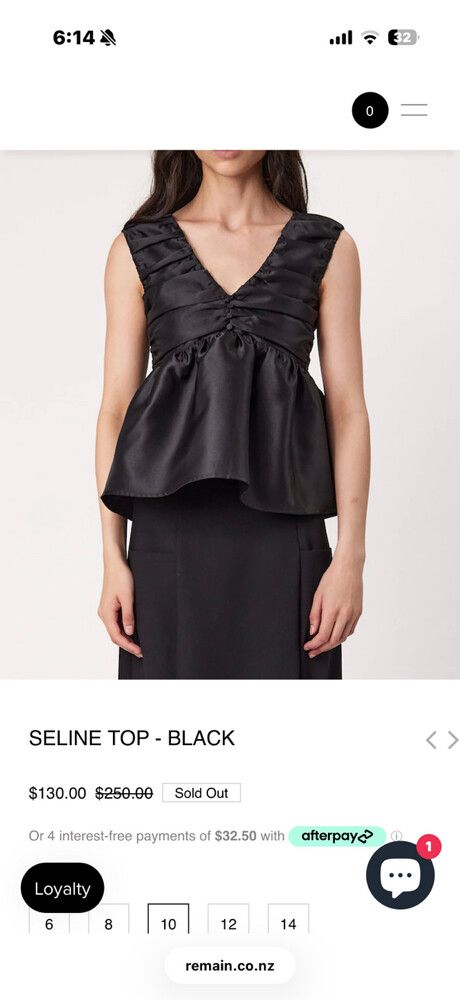 Remain Black Seline Top