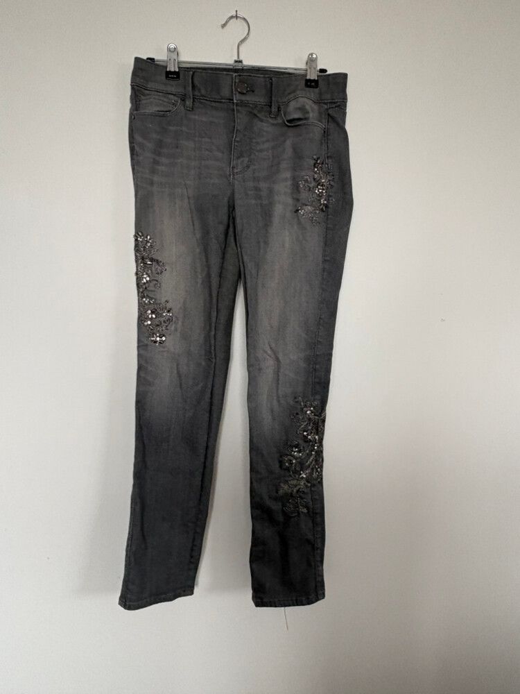 Grey Embellished Jeans