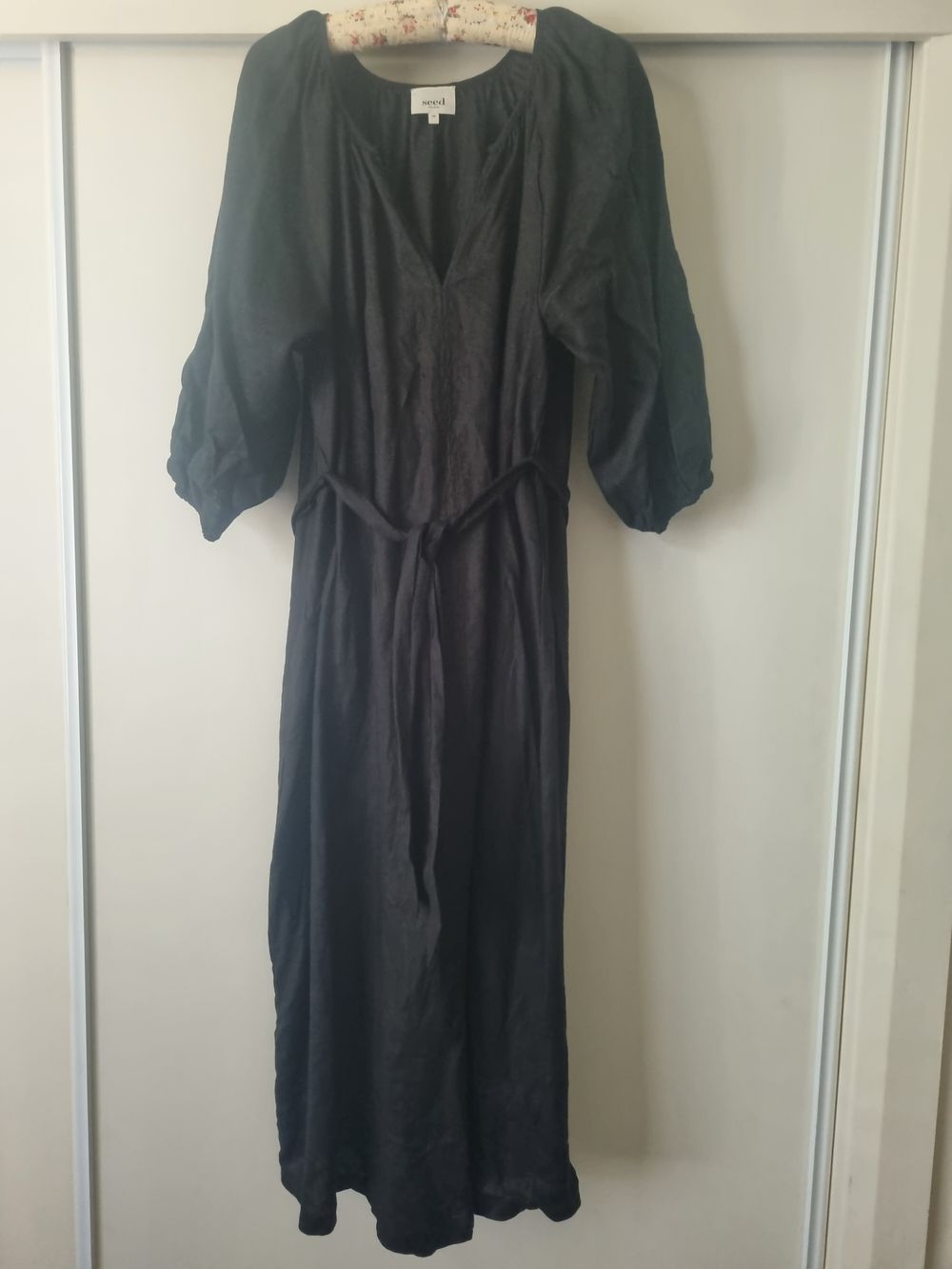 Seed Heritage black linen dress (size 10)