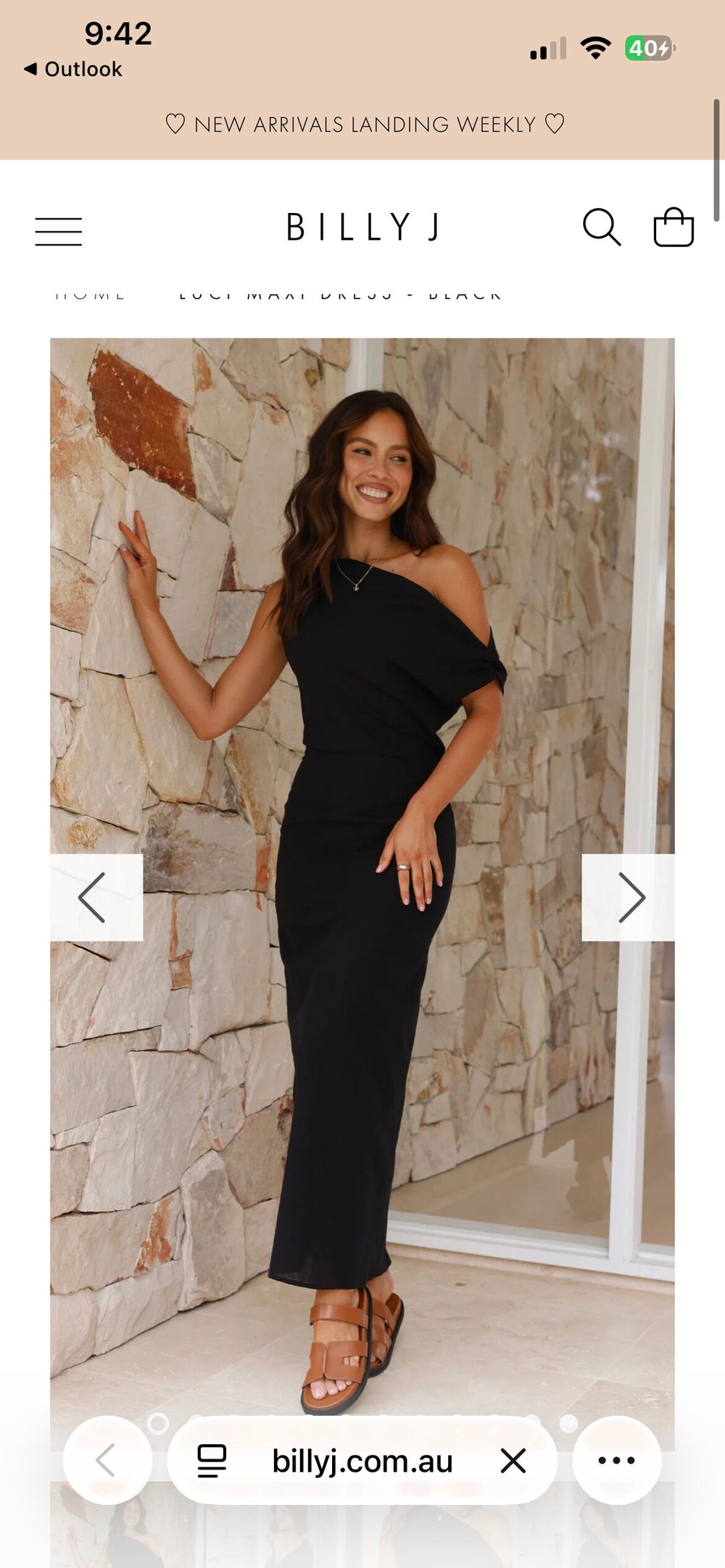 Billy J Black Maxi Dress