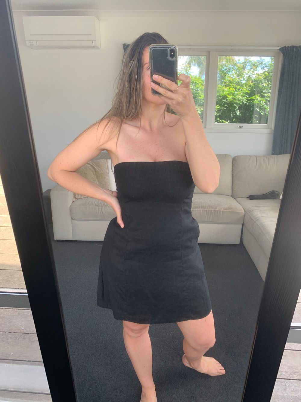 DISSH - Dissh - Linen Strapless Mini Dress with Pockets on Designer Wardrobe