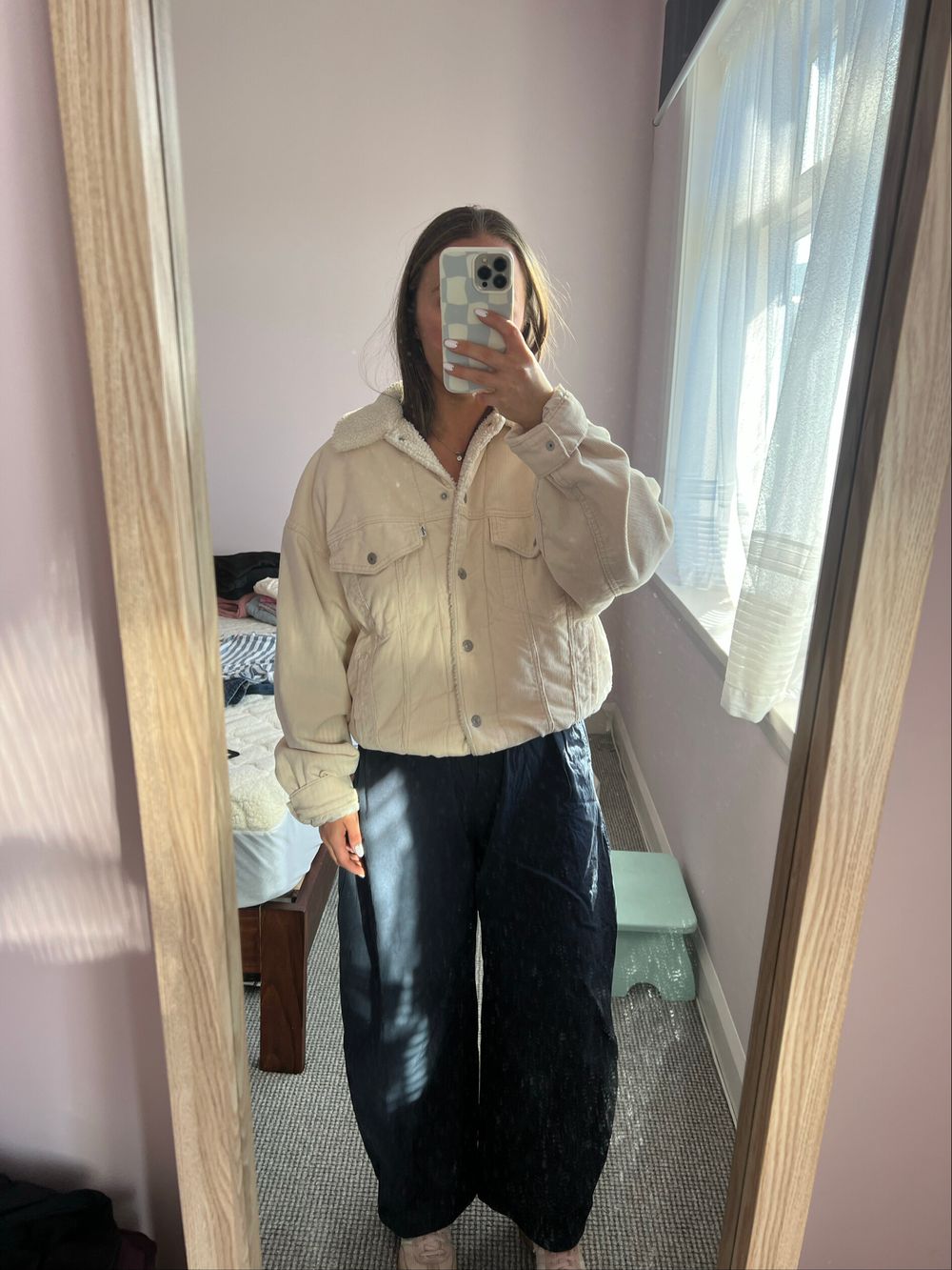 Levi Strauss & Co. Beige Corduroy Sherpa Jacket