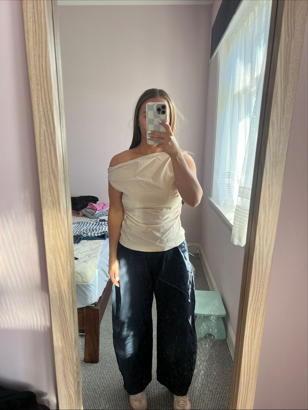 Glassons Beige One-Shoulder Top