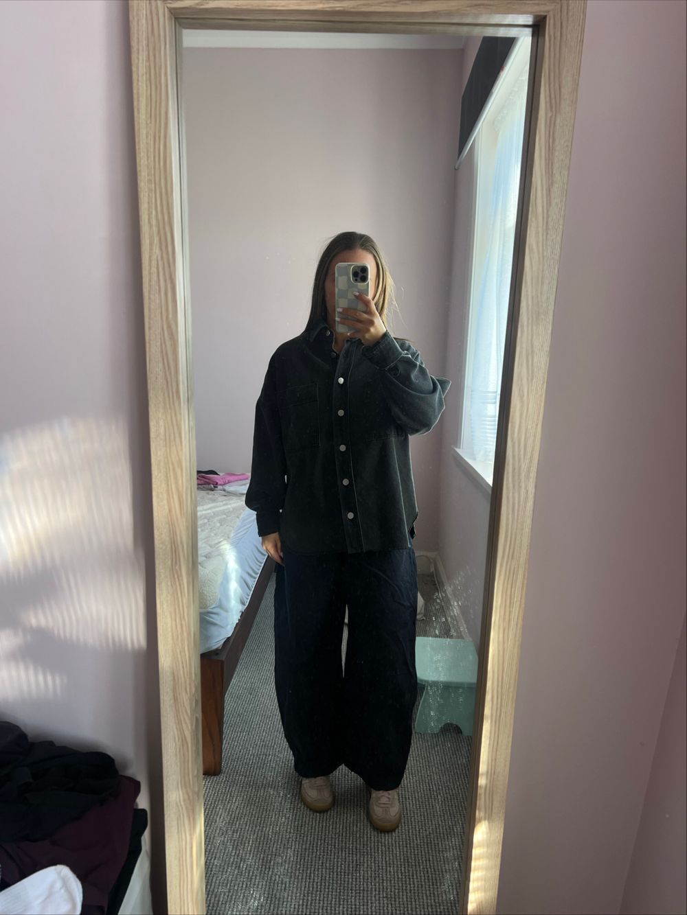 Black Denim Shirt Jacket