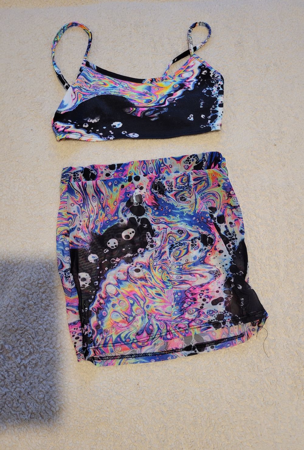 iHeartRaves Multicolour Psychedelic Matching Set