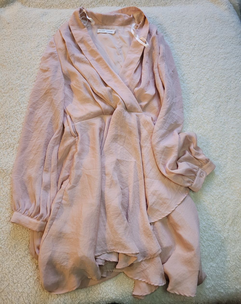 Slide Show Pink Wrap Dress