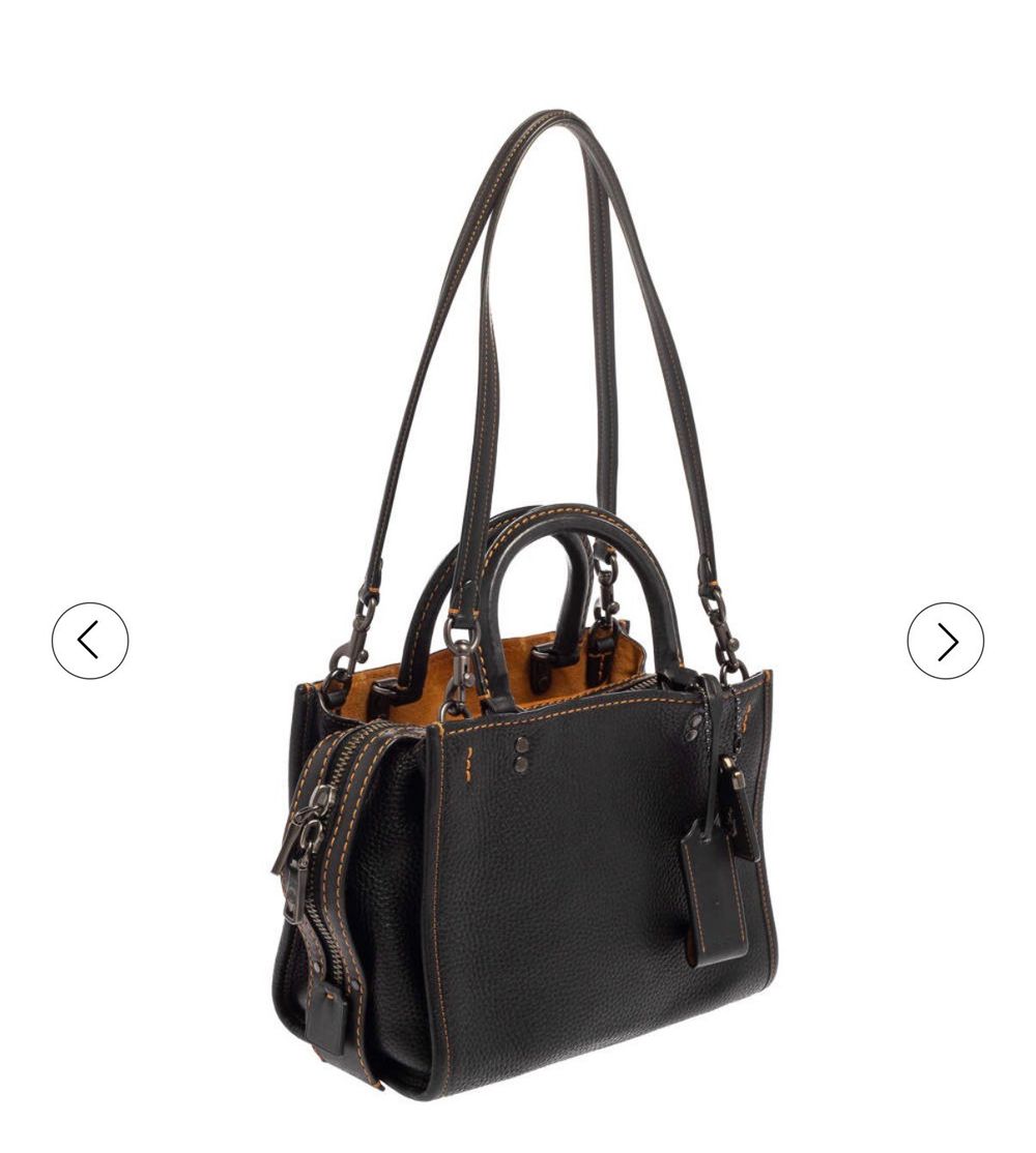 As NEW!! Coach Rogue 1941 25 - Black Pebbled Leather