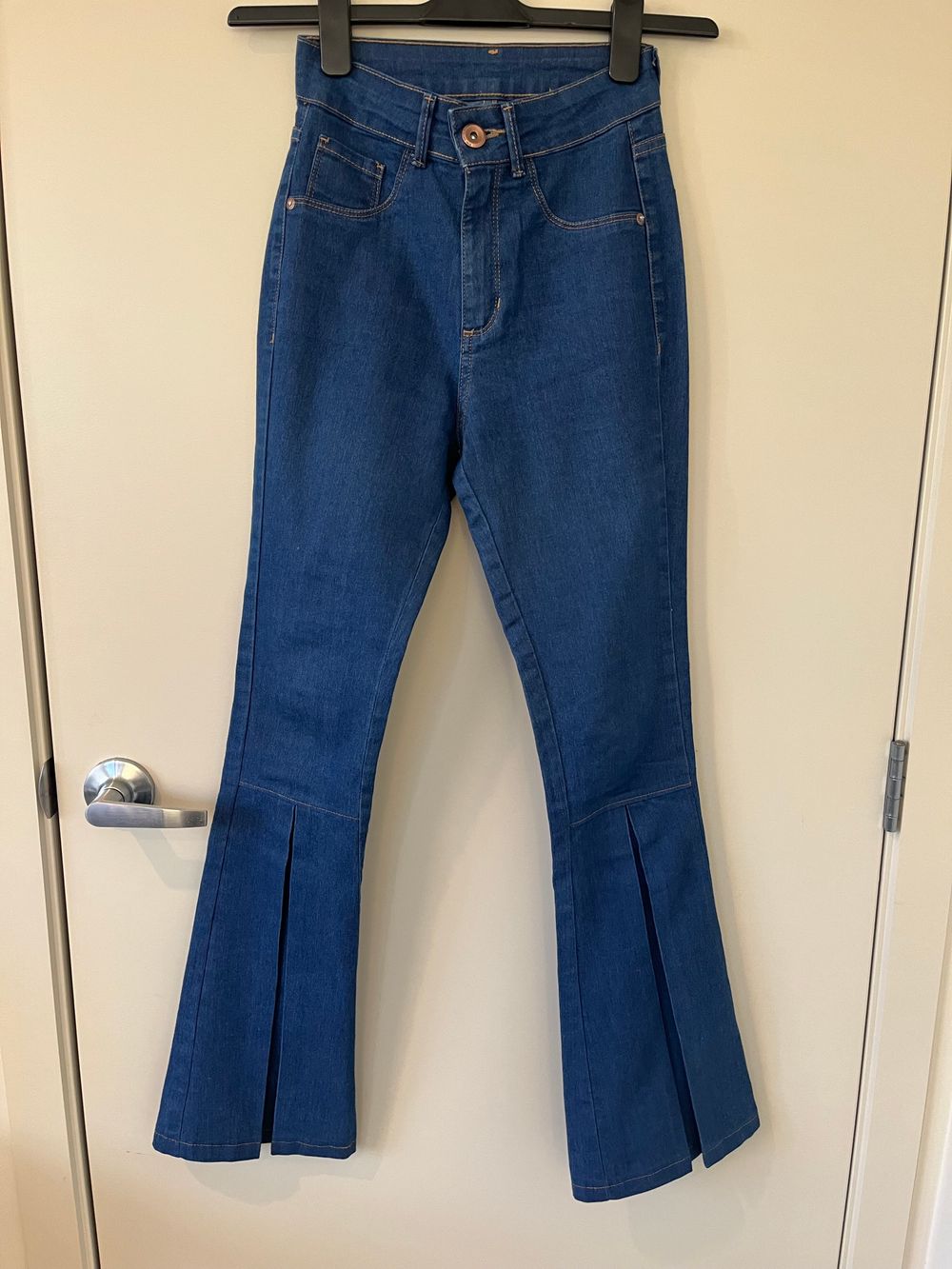 High Rise Flare Jeans Boot Cut Blue Wash