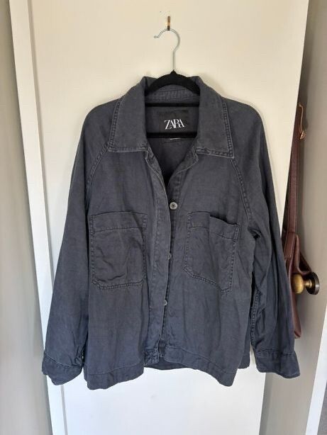 Zara Black Shacket/ Shirt