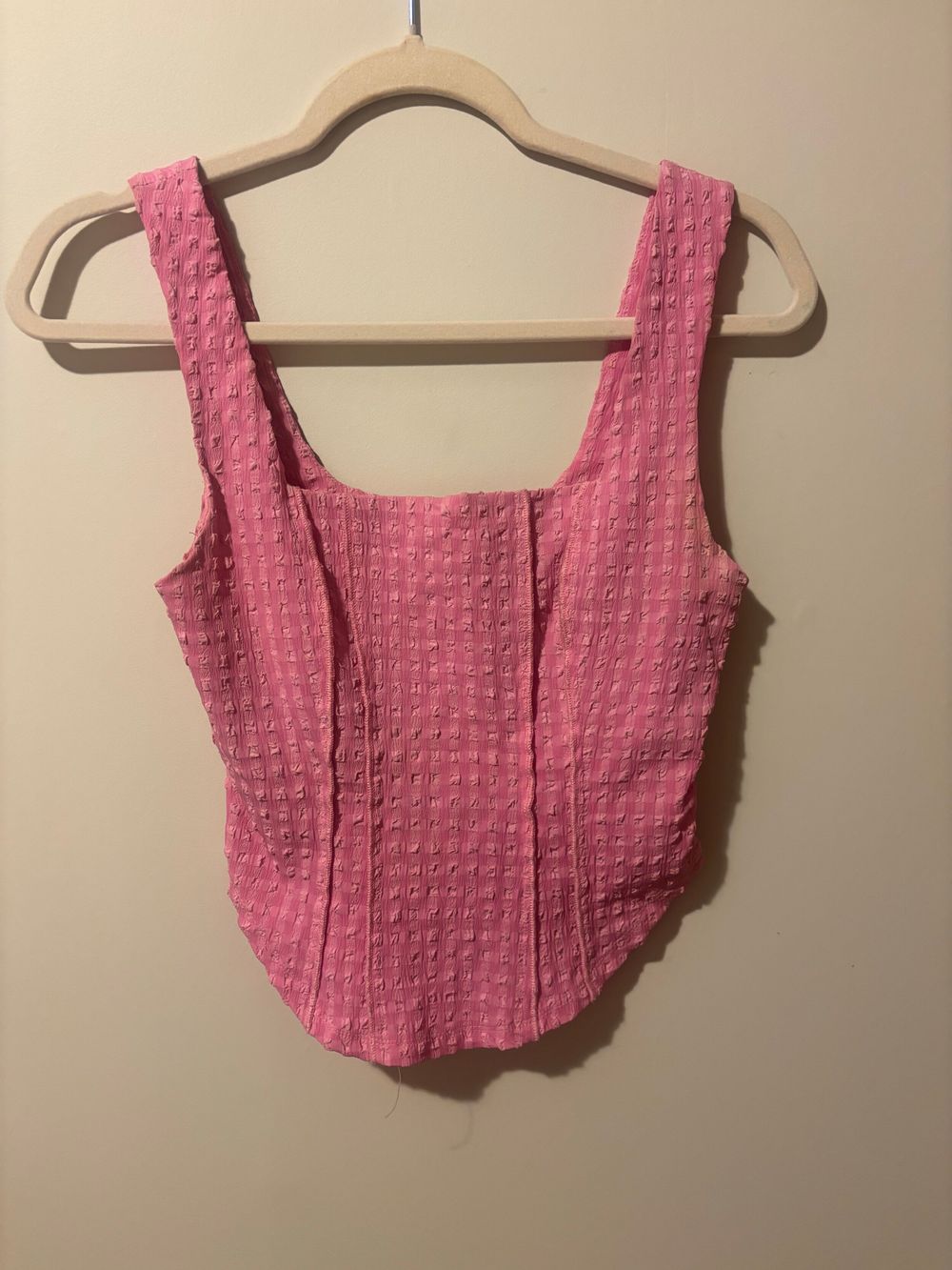 Pink Textured Corset Ruby top