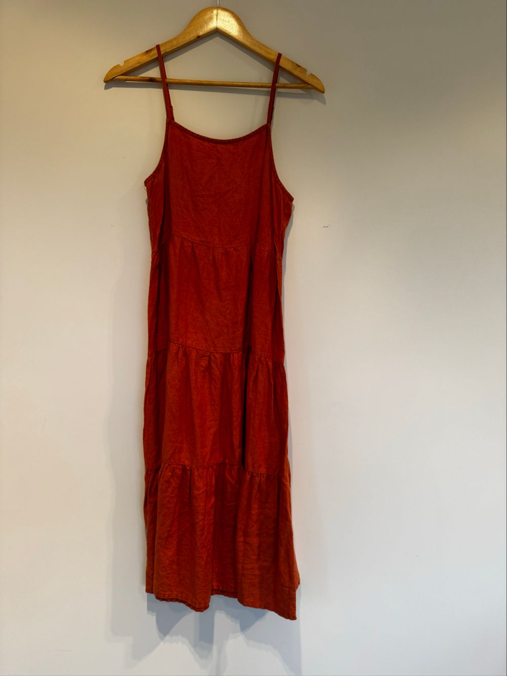 Seed Heritage Rust Tiered Midi Dress