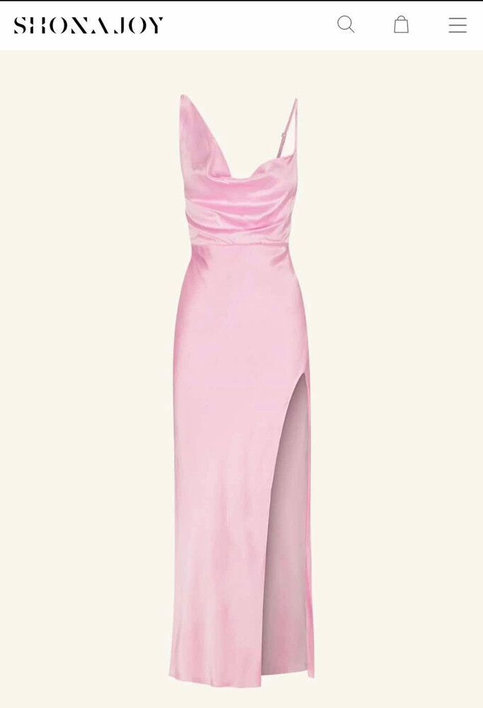 Shona Joy La Lune draped side split midi Dress
