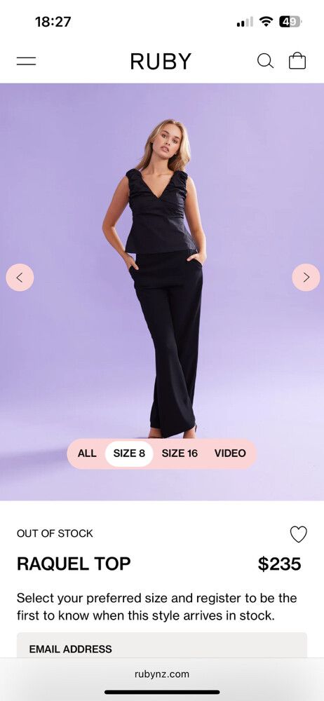 RUBY Black Raquel Top