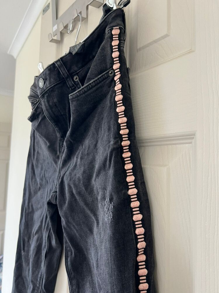 Zara Woman Black Washed Jeans