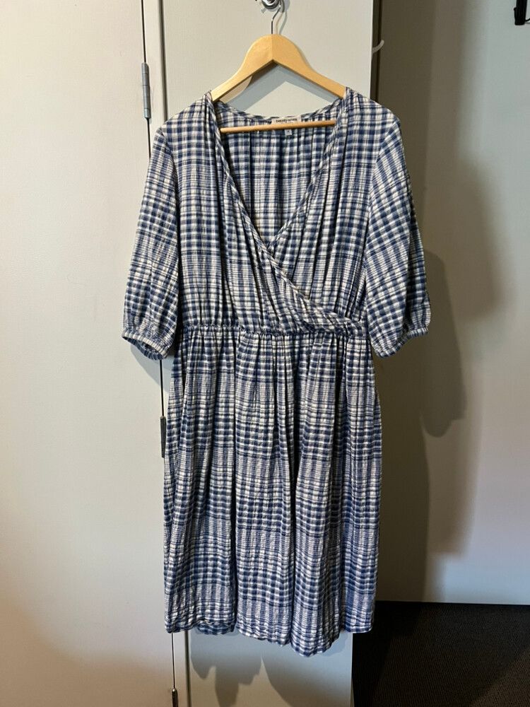 Blue & White Gingham Dress
