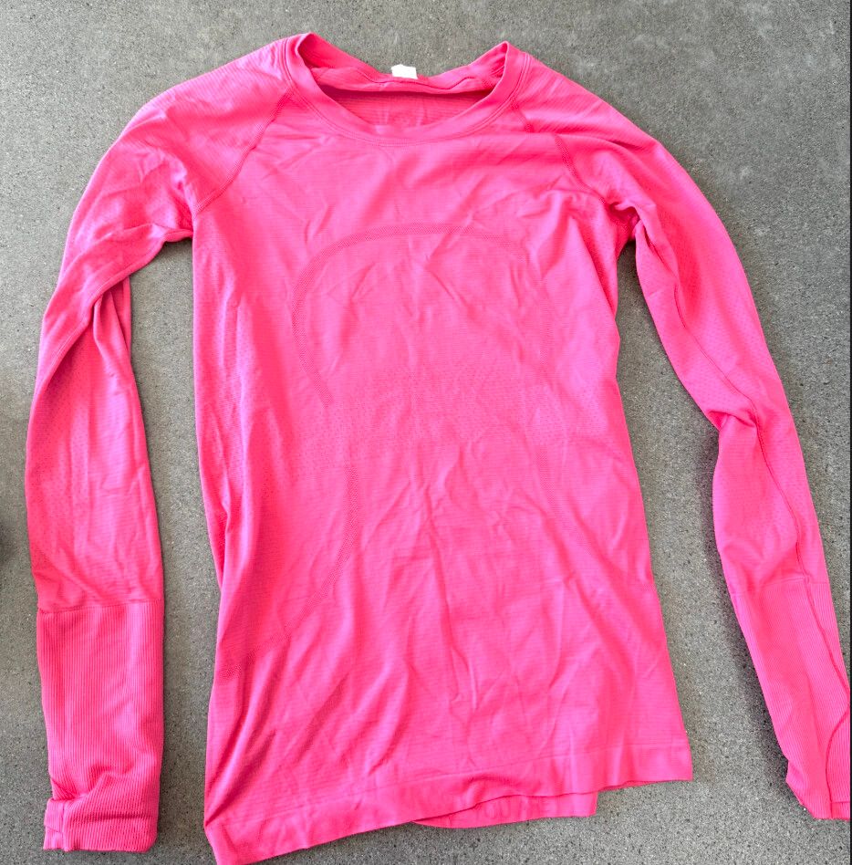 Lululemon Neon Pink Long Sleeve Switfly Tech Top