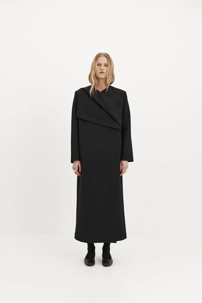 Harris Tapper ROAN WRAP COAT IN BONDED SUITING