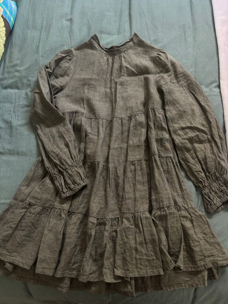 RUBY Khaki long sleeve mini dress