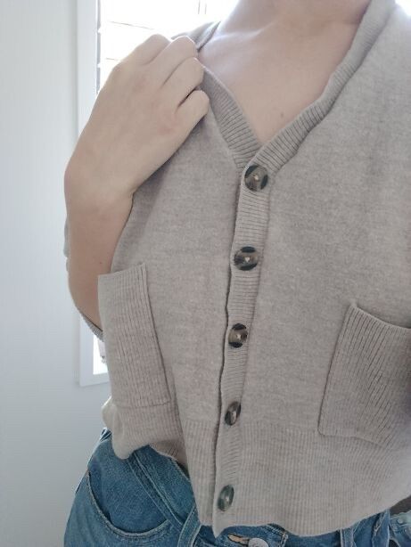 Merino crop cardigan