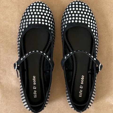 Studded Mary Jane Flats – Brand New