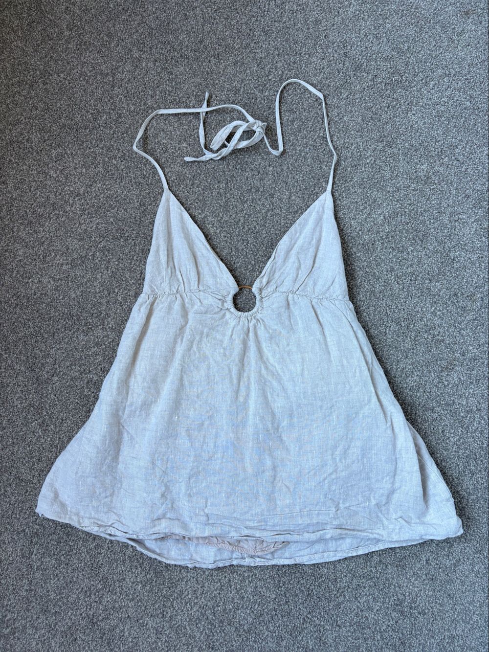 Dissh Linen Halterneck Top size 8