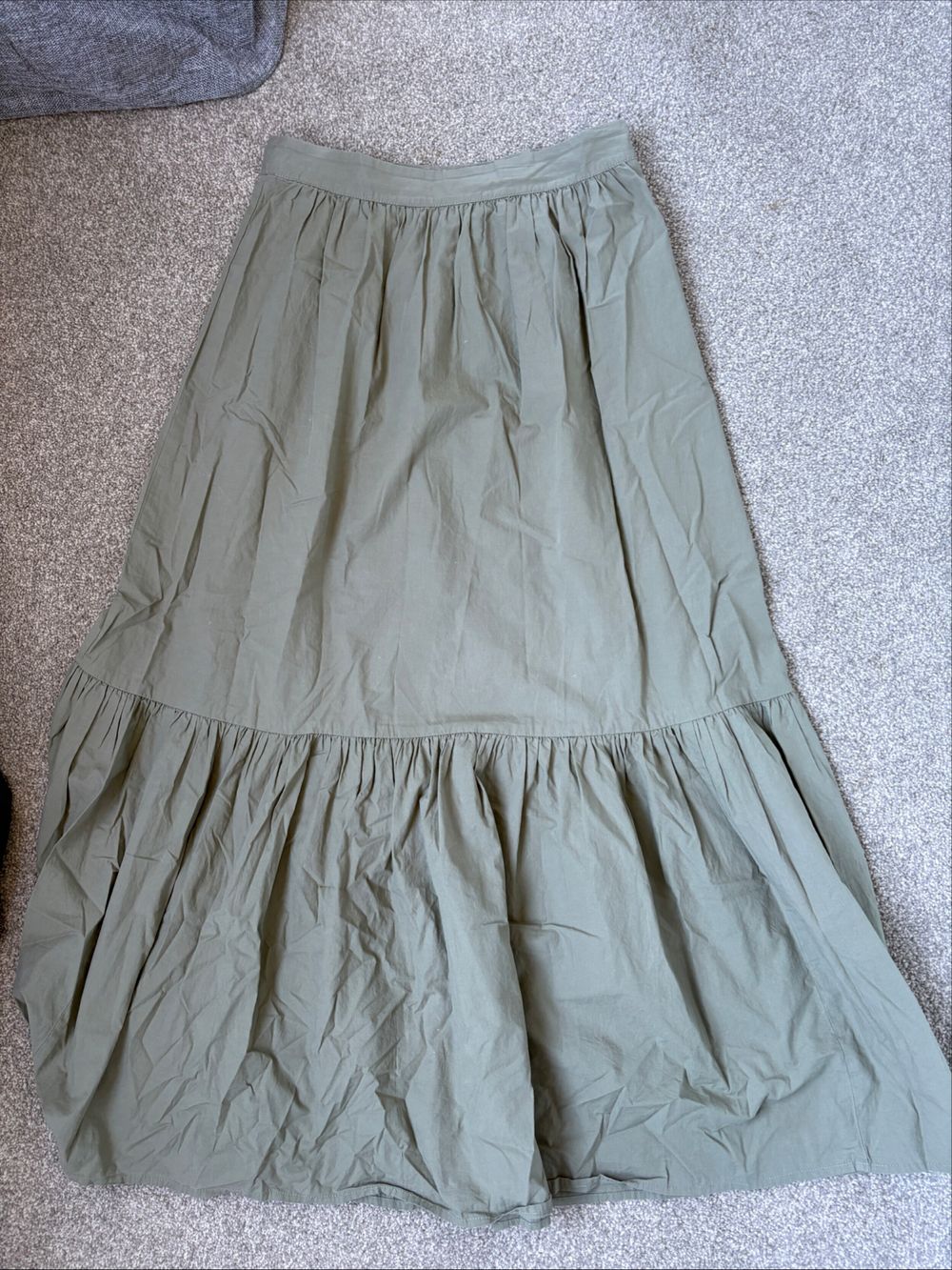 Glassons Green Tiered Midi Skirt