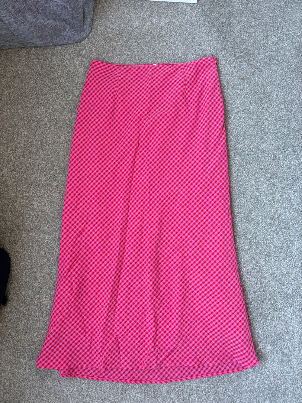 Huffer Pink Gingham Midi Skirt