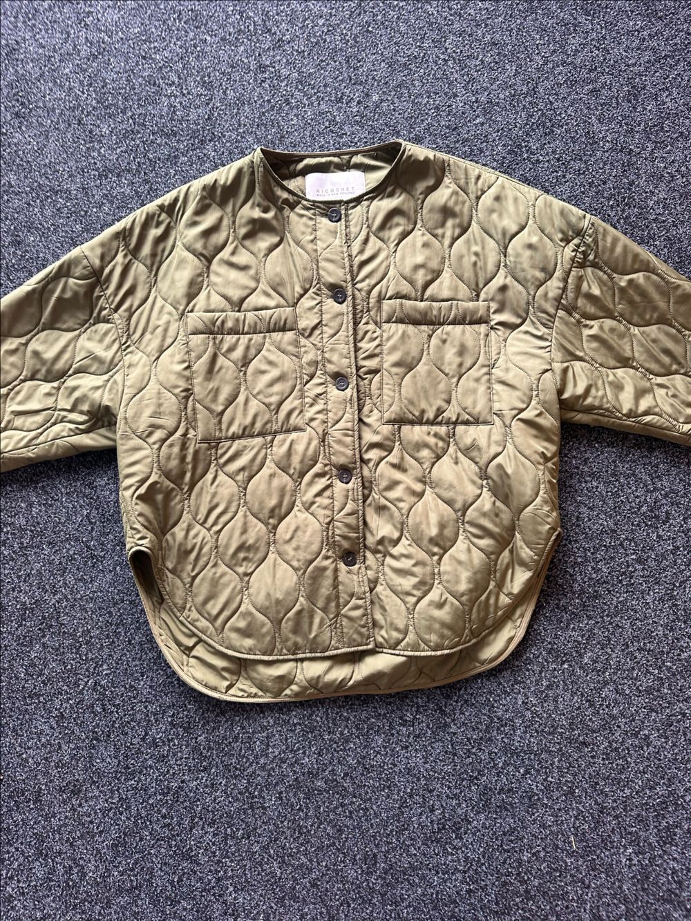 Ricochet Khaki Quilted Jacket