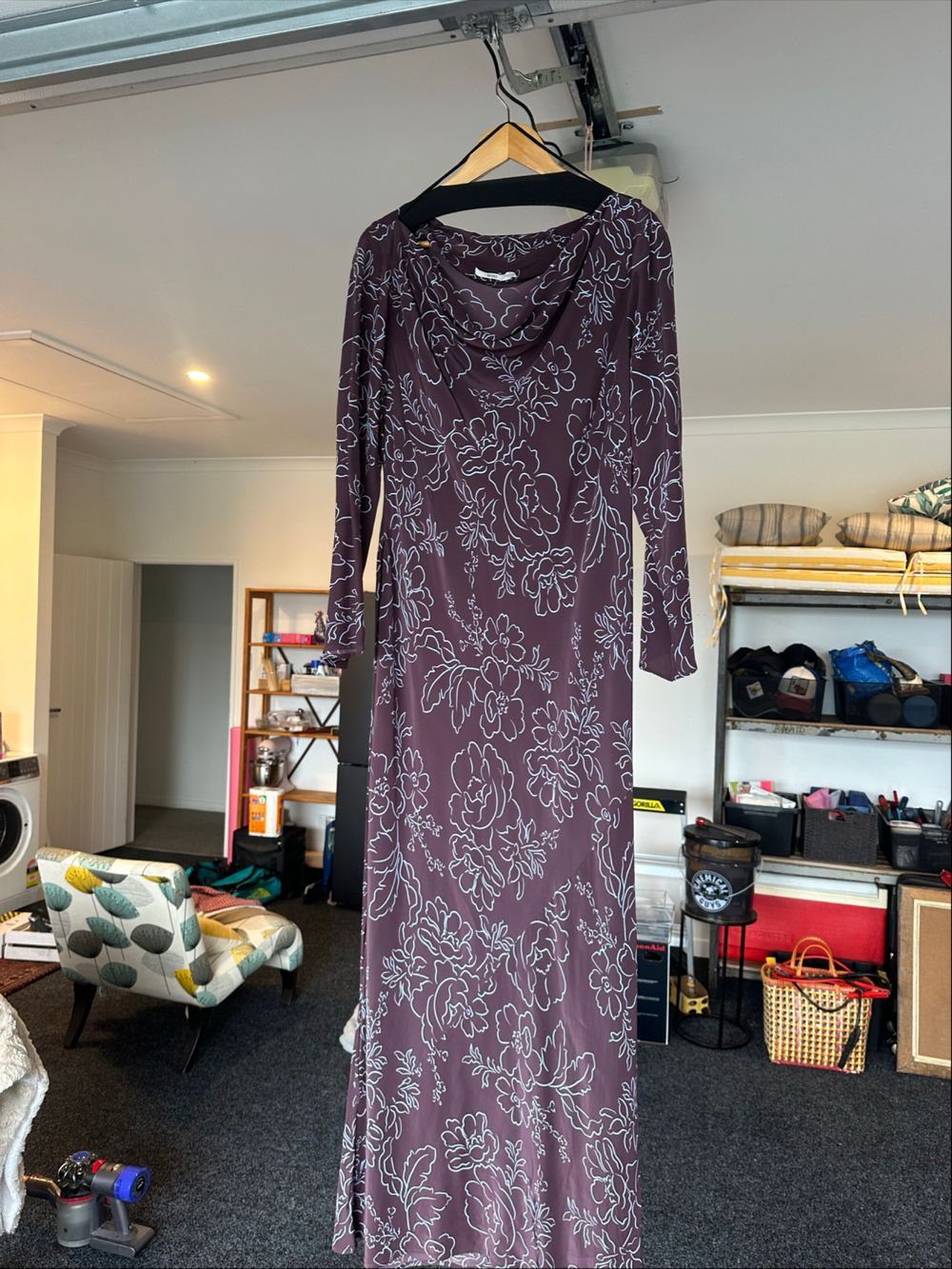 RUBY Valeria Dress Burgundy Floral