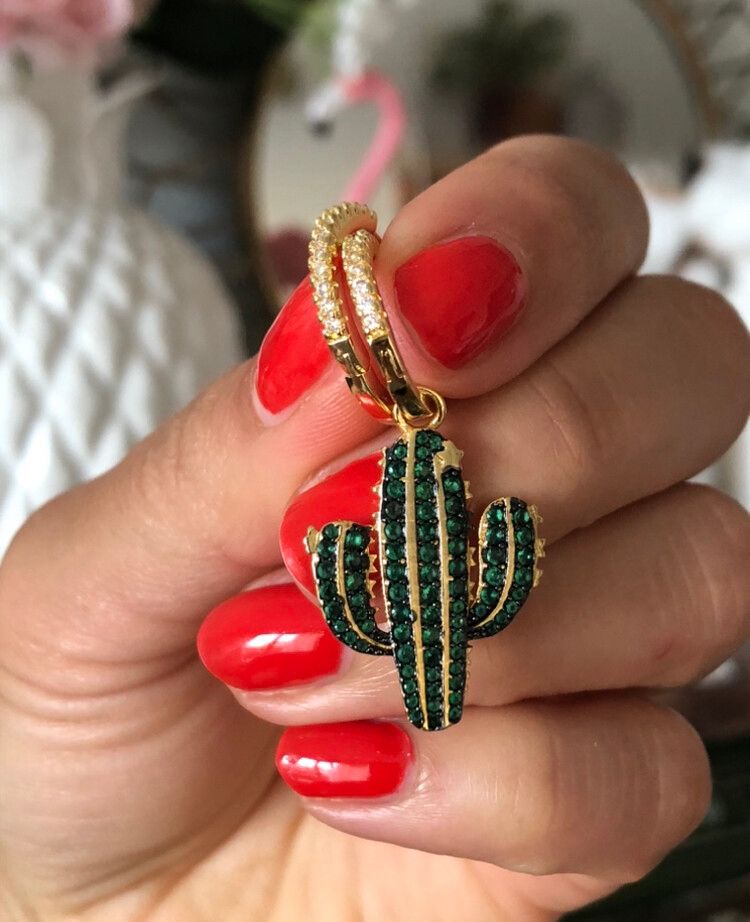 ✨Cactus earrings✨ gold plated high quality brass