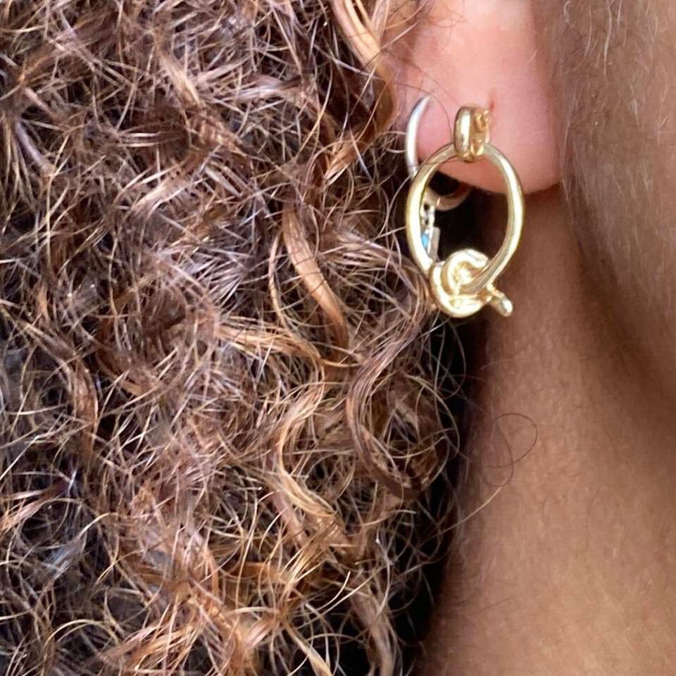 ✨ Vermeil earrings ✨ Gold filled brass knot earrings