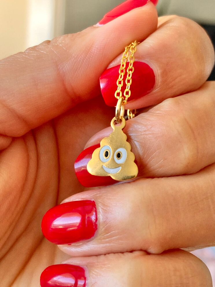 ✨POO POOP gold EMOJI NECKLACES✨ Style : Funky fun festival