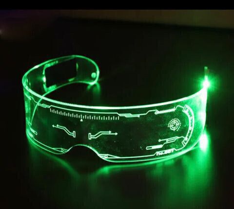 Brand new I only have 3 of them. Postage $15 tracked Perfect for #halloween   Cyberpunk Clear Lenses 7 Color LED Light Visor Glasses Goggles Christmas Party ????  Yes you can see through  They just come from the future !!   Battery included Sent from Manl