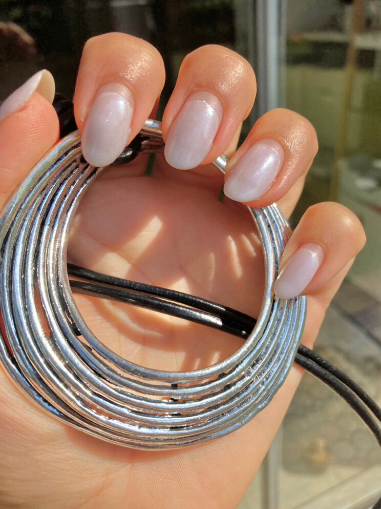 Big silver spiral Y2K vintage necklace  Long necklace : about 50 cm long black leather cord Big silver plated zinc spiral pendant  Straight from the 2000s