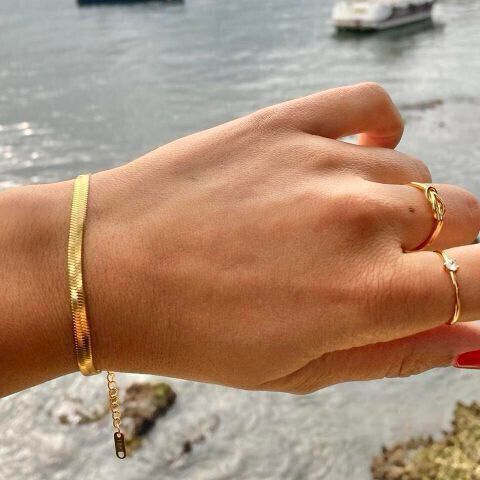✨ Snake chaine 18 K Gold filled stainless steel bracelet