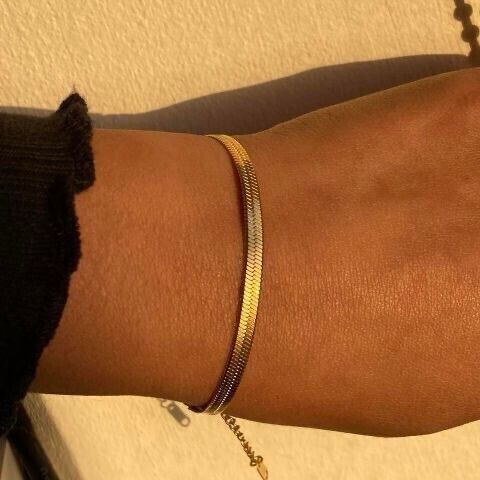 ✨ Snake chaine 18 K Gold filled stainless steel bracelet